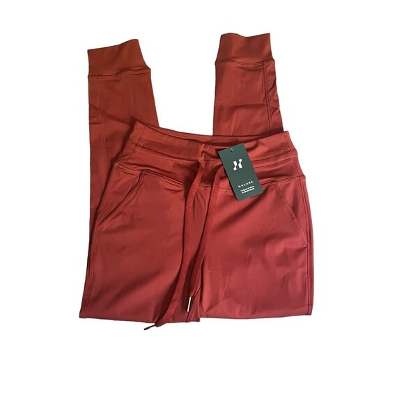 Halara Cloudful Air Fabric High Waisted Joggers Sz XS Petite Red Drawstring Acti - Picture 5 of 6